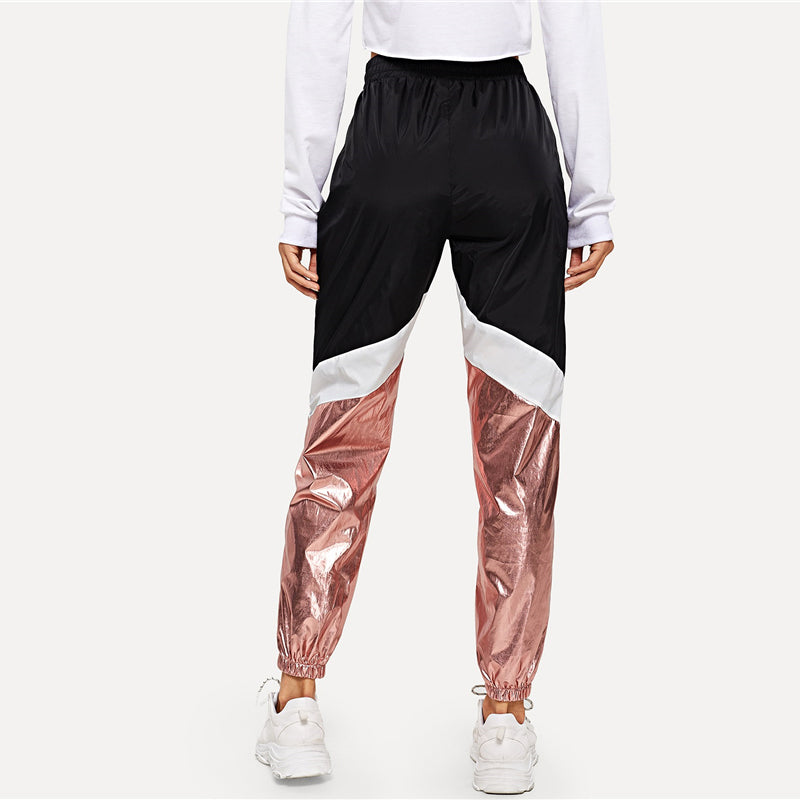 Multicolor Metallic Pants